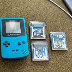 Nintendo Game Boy Color Console super Mario bros, driver, Tony hawk pro skater 2
